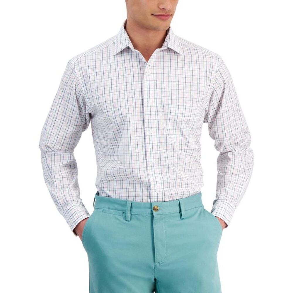 Club Room Mens Performance Button Down Dress Shirt, NWT